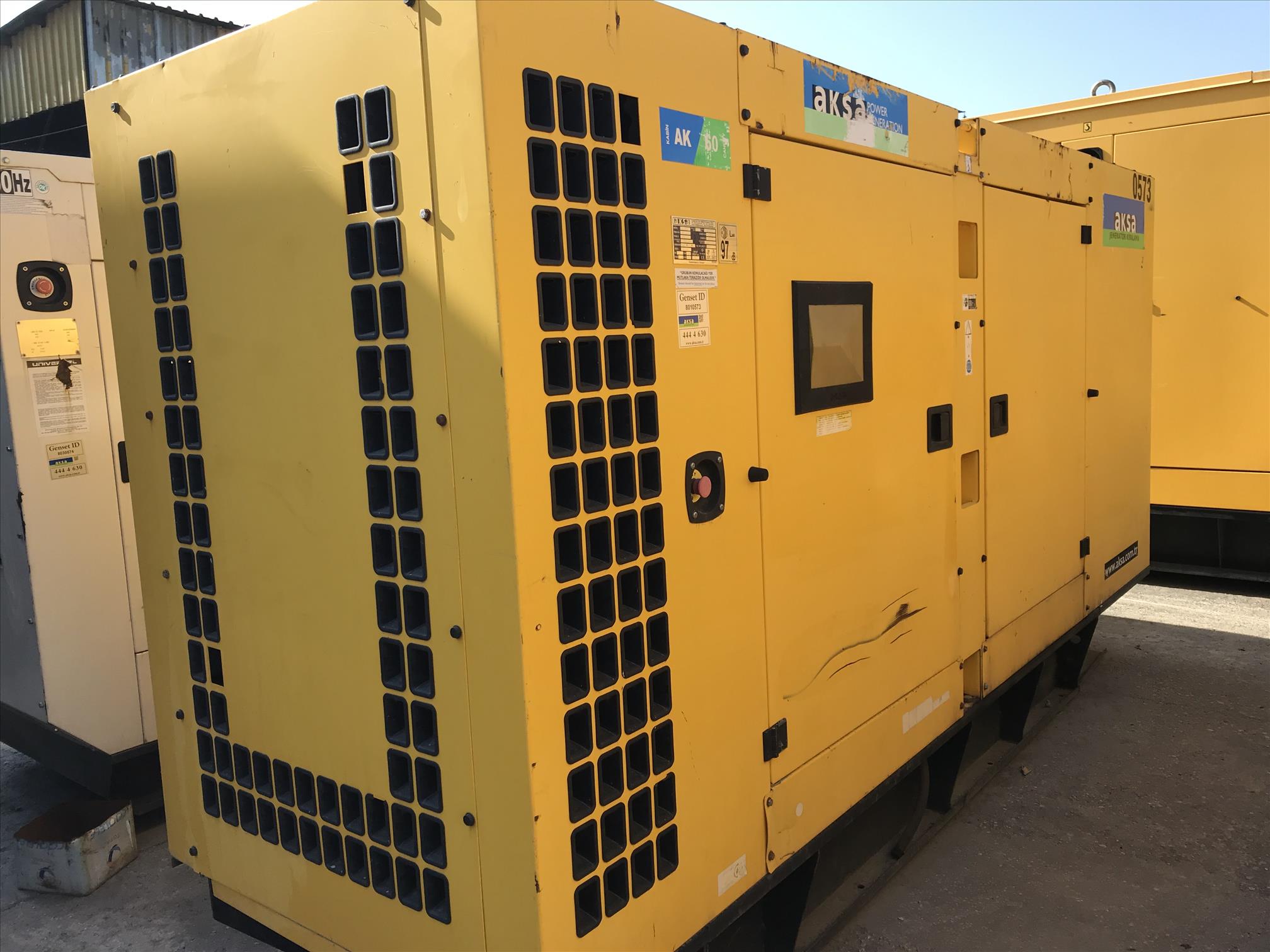 Aksa AJD 275 kVA, John Deere Engine, 2011 Model, 1.570 Hours, Canopy